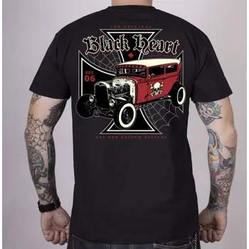 Motorkářské Triko BLACK HEART RED DEVIL velikost: M