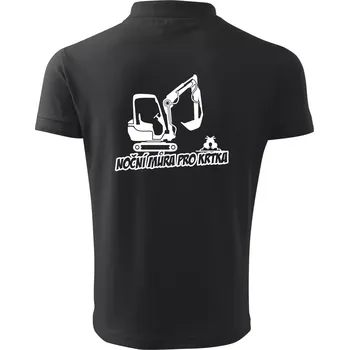 Pánská košile Noční můra pro krtka - Polokošile pánská Pique Polo 203 - 3XL ( Dřevěné uhlí )