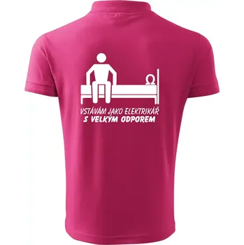 Pánská košile Vstávám jako elektrikář s velkým odporem - Polokošile pánská Pique Polo 203 - M ( Purpurová )
