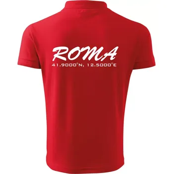 Pánská košile Roma GPS - Polokošile pánská Pique Polo 203 - S ( Červená )