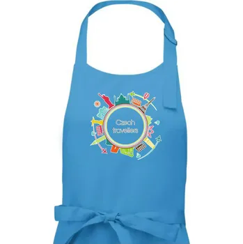 Kuchyňská zástěra Czech Travelers barevný - Dámská zástěra na vaření - Univerzální velikost ( Světlý tyrkys )