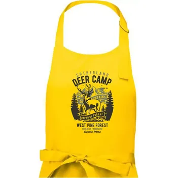 Kuchyňská zástěra Deer Camp - Dámská zástěra na vaření - Univerzální velikost ( Žlutá )