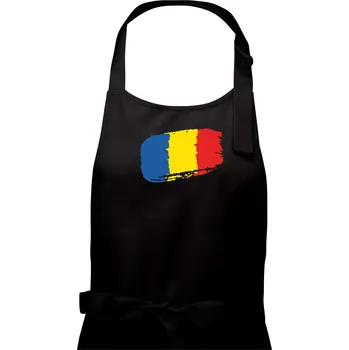 Kuchyňská zástěra Rumunsko vlajka - Dámská zástěra na vaření - Univerzální velikost ( Černá )