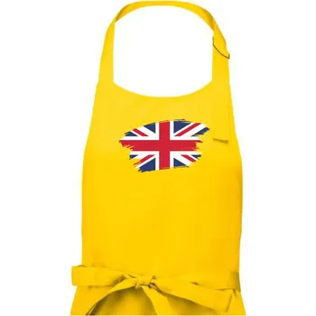 Kuchyňská zástěra Britská vlajka roztrhaná - Pánská zástěra na vaření - Univerzální velikost ( Žlutá )
