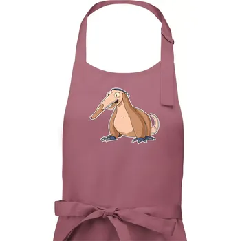 Kuchyňská zástěra Mravenečník kreslený hnědý - Pánská zástěra na vaření - Univerzální velikost ( Starorůžová )