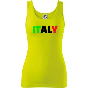 Dámské tričko Italy Nápis - Dámské tílko - XS ( Limetková )