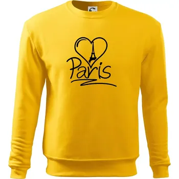 Pánská mikina Srdce Paris - Mikina Essential pánská - XL ( Žlutá )