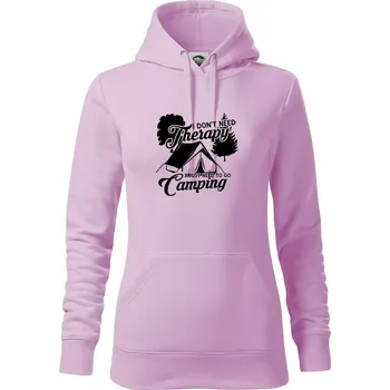 Dámská mikina I don't need therapy camping - Mikina dámská Cape s kapucí - XS ( Orchid )