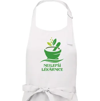 Kuchyňská zástěra Nejlepší lékárnice - Dámská zástěra na vaření - Univerzální velikost ( Bílá )