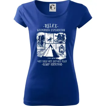 Dámské tričko Relax wilderness exploration - Dámské triko Pure - XS ( Královská modrá )