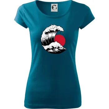 Japan culture - vlna - Dámské triko Pure - XS ( Petrolejová )
