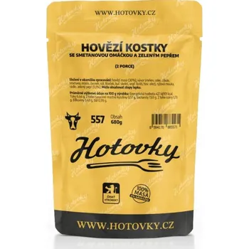 Hotové jídlo Hotovky Hovězí kostky se smetanovou omáčkou - 2 porce - 680 g