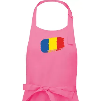 Kuchyňská zástěra Rumunsko vlajka - Pánská zástěra na vaření - Univerzální velikost ( Růžová )