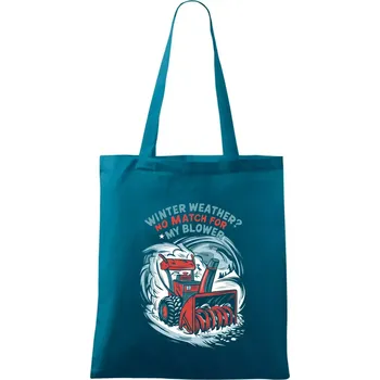 Winter Blower - Taška bavlněná - 42 x 38 cm ( Petrolejová )