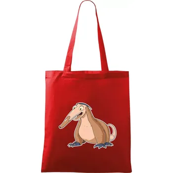 Nákupní taška Mravenečník kreslený hnědý - Taška bavlněná - 42 x 38 cm ( Červená )