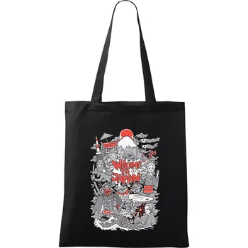 Nákupní taška Welcome to Japan - Taška bavlněná - 42 x 38 cm ( Černá )