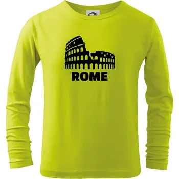 Dětská móda Italy Koloseum Rome - Triko dětské Long Sleeve - 158 cm/12 let ( Limetková )