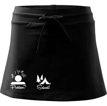 Dámské oblečení Problem? Solved! - Kempování - Sportovní sukně - two in one - S ( Černá )