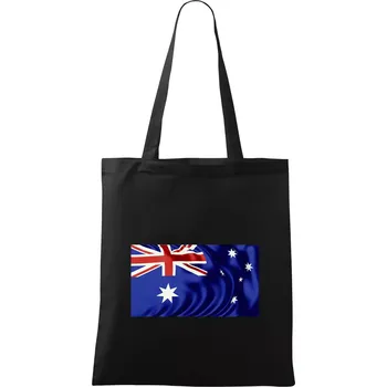 Austrálie vlajka vlající obdélník - Taška bavlněná - 42 x 38 cm ( Černá )