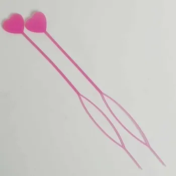 Tvořítko na protahování vlasů - 2ks - růžová