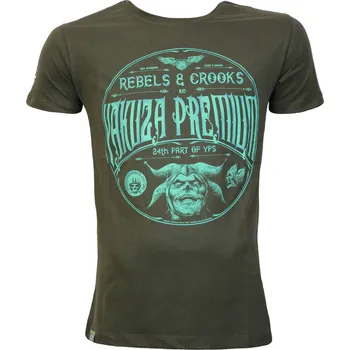Pánské triko Yakuza Premium YPS 3618 dark olive velikost: 4XL