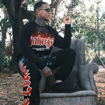 Pánská mikina Pánská mikina Yakuza Fck Society 25014 black velikost: 4XL