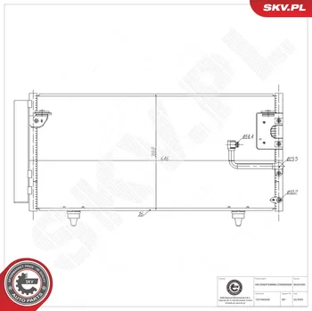 Ventilátor topení a klimatizace Kondenzátor klimatizace ESEN SKV 86SKV550