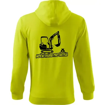 Pánská móda Noční můra pro krtka - Mikina s kapucí na zip trendy zipper - M ( Limetková )