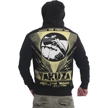Pánská móda Pánská mikina s kapucí Yakuza Spread 90053 black velikost: S