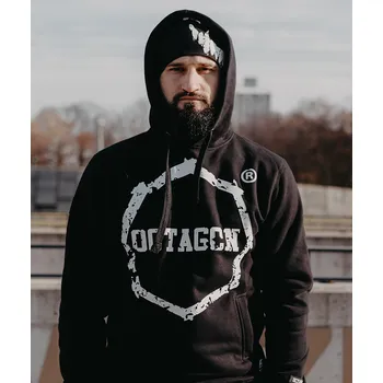 Pánská mikina Pánská mikina OCTAGON Zuby černá s kapucí velikost: XXL + Doprava zdarma na další nákup