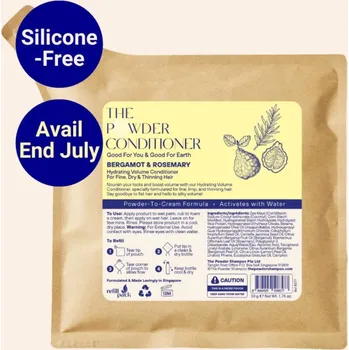 The POWDER SHAMPOO Hydrating Volume Conditioner For Fine, Dry & Thinning Hair Bergamot & Rosemary 50g refill sáček