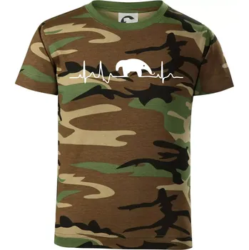 Chlapecké tričko Mravenečník EKG - Dětské maskáčové triko - 146 cm/10 let ( Hnědý maskáč )