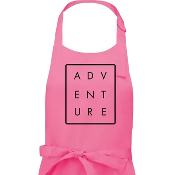 Kuchyňská zástěra Adventure obdelník - Pánská zástěra na vaření - Univerzální velikost ( Růžová )