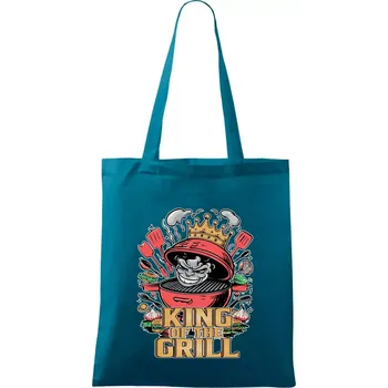 King of the grill - Taška bavlněná - 42 x 38 cm ( Petrolejová )