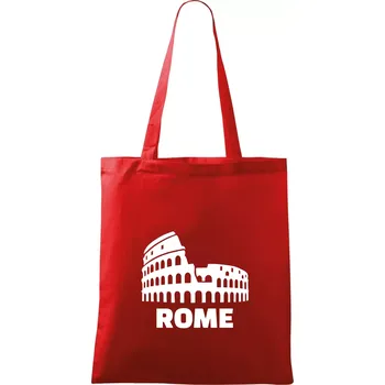 Nákupní taška Italy Koloseum Rome - Taška bavlněná - 42 x 38 cm ( Červená )