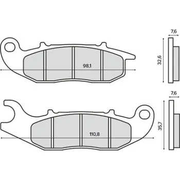 Brzda pro motocykl RMS brzdové destičky 225103340 zadní organické