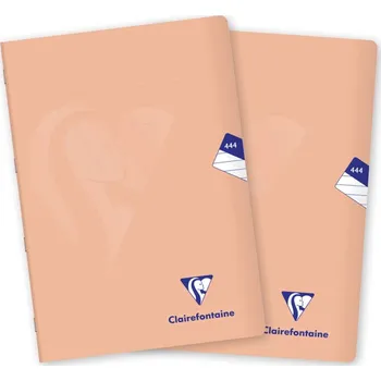 Sešit CLAIREFONTAINE Mimesys pastel PP, A4 "444" linkovaný, 40 listů, korálový - sada 2 ks