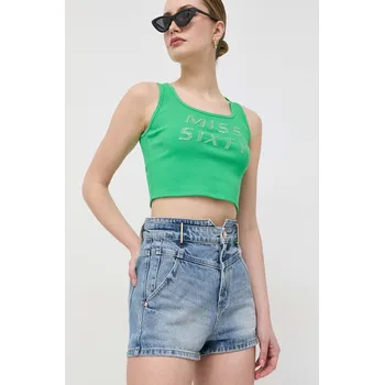 Dámské kraťasy Bavlněné riflové kraťasy Miss Sixty hladké, high waist 6T1JJ4670000 modrá 55J, vel. 24