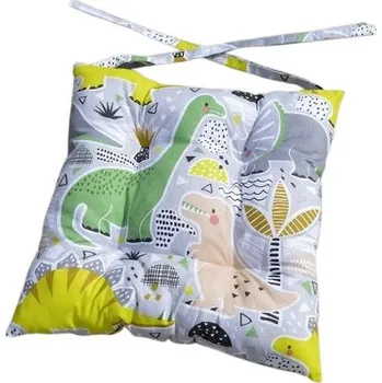 Podsedák Šatoli.cz Podsedák na školní židli 33x33 cm Dinosauři šedá/zelená