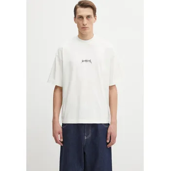 Bavlněné tričko VETEMENTS Metal Logo Regular, L, béžová, 01X