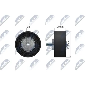 Vratná/vodicí kladka, klínový žebrový řemen NTY RNK-AR-014