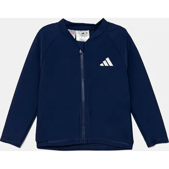 Plavecké tričko s dlouhým rukávem adidas Performance JI7350 námořnická modř 59X, vel. 110