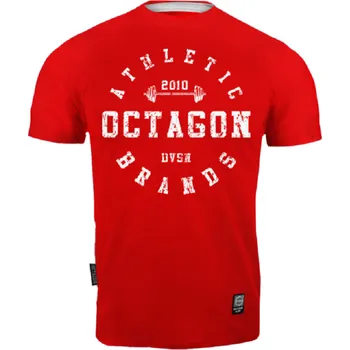 Pánské tričko PÁNSKÉ TRIKO OCTAGON Athletic Brands red velikost: S