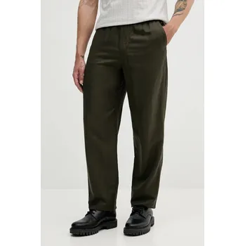 Pánské kalhoty Kalhoty s příměsí lnu Armani Exchange pánské, zelená barva, XM000655 AF13180 XM000655.AF13180 79X, vel. 33