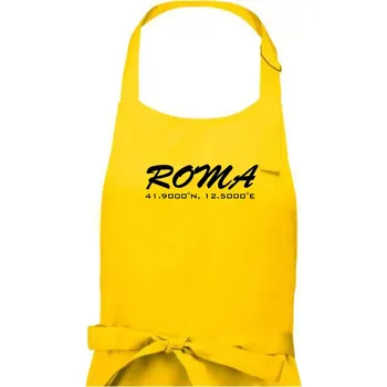 Kuchyňská zástěra Roma GPS - Dámská zástěra na vaření - Univerzální velikost ( Žlutá )