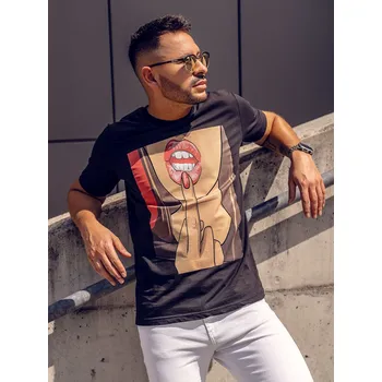 Pánské tričko Pánské triko Bolf FCK U Black velikost: M