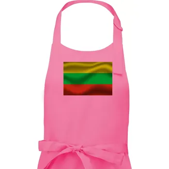 Kuchyňská zástěra Litva vlajka obdélník - Dámská zástěra na vaření - Univerzální velikost ( Růžová )