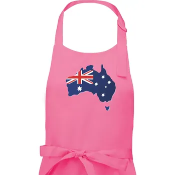 Kuchyňská zástěra Austrálie - vlajka mapa - Dámská zástěra na vaření - Univerzální velikost ( Růžová )