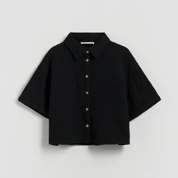 Reserved - Mušelínová košile - černý - 431FW-99X - 431FW-99X-122