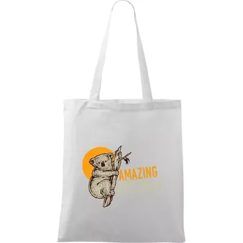 Nákupní taška Amazing Australia koala - Taška bavlněná - 42 x 38 cm ( Bílá )